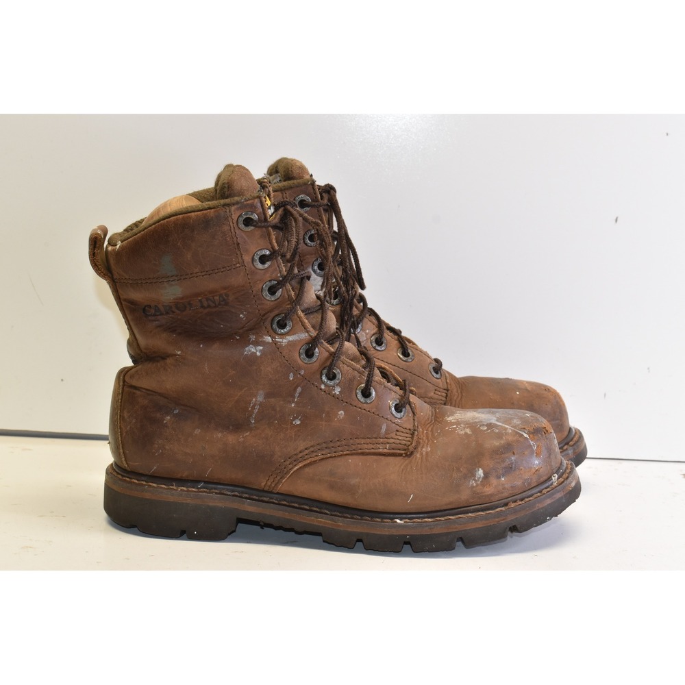 Carolina Work Boots Brown Mens 7.5D Steel Toe‎ Leather EH Rated CA9525 Outdoor